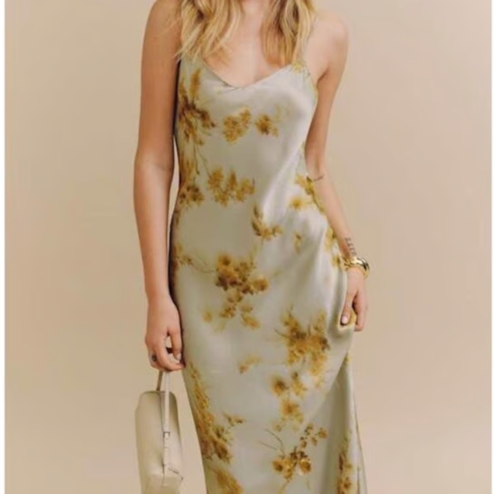 Reformation Parma Silk Maxi Dress - Size Medium